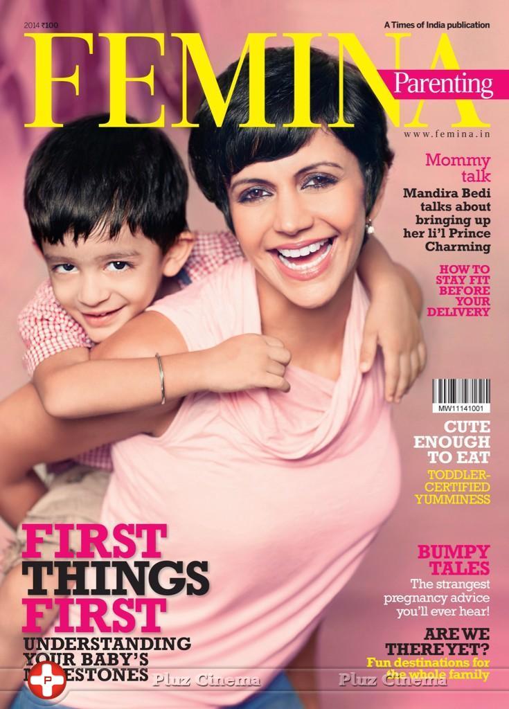Mandira Bedi and her son on Femina Parenting cover photo | Picture 779261